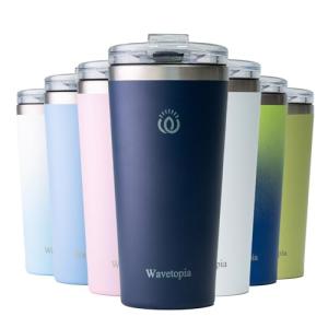 Wavetopia Insulated 16 Oz Travel Coffee Tumbler