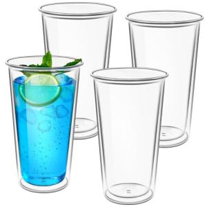 Freshmage 16oz Insulated Tumbler Cups - 4 Pack