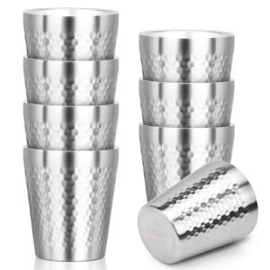 8-Pack Insulated Stainless Steel Tumblers, 10 oz