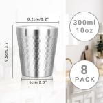 8-Pack Insulated Stainless Steel Tumblers, 10 oz