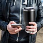30oz Black Stainless Steel Insulated Tumbler