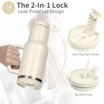 Labulabla 40oz Insulated Tumbler with Straw