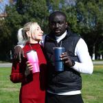 30 oz Navy Blue Insulated Tumbler with Straw