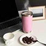 20oz Insulated Pink Stainless Steel Tumbler