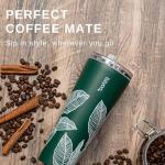 Bzyoo 24oz Insulated Tumbler with Straw - Leaf Green