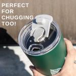 Bzyoo 24oz Insulated Tumbler with Straw - Leaf Green