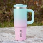 30 oz Stainless Steel Tumbler with Handle and Straws