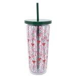 Martha Stewart Floral Insulated Tumbler with Straw
