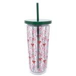 Martha Stewart Floral Insulated Tumbler with Straw