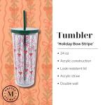Martha Stewart Floral Insulated Tumbler with Straw