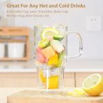 Greefun 20oz Insulated Glass Tumbler with Handle