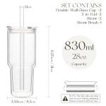 KEMORELA 28 oz Double Wall Insulated Tumblers Set