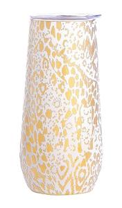 Lilly Pulitzer Gold Stemless Champagne Tumbler 10 Oz