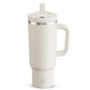 40 oz Stainless Steel Tumbler with Handle and Straw