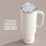 40 oz Stainless Steel Tumbler with Handle and Straw