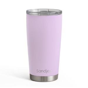 SANDJEST 20oz Purple Stainless Steel Travel Tumbler