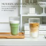 KEMORELA 2-Pack Double Wall Insulated Glass Tumblers