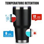 30oz Insulated Stainless Steel Tumbler Set - Black