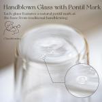 KEMORELA 2-Pack Double Wall Insulated Glass Tumblers