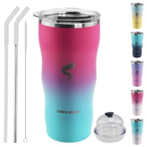 20oz Insulated Stainless Steel Tumbler with Straw