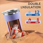 20oz Pink Insulated Tumbler with Straw and Lid