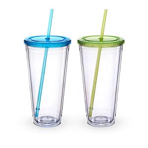 Zukro 32 oz Clear Acrylic Tumbler Set