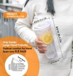 Zukro 32 oz Clear Acrylic Tumbler Set