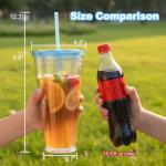 Zukro 32 oz Clear Acrylic Tumbler Set