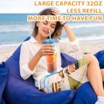 Zukro 32 oz Clear Acrylic Tumbler Set