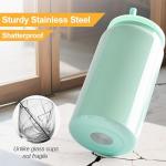 6 Pack Insulated Glass Tumblers with Lids and Straws