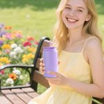 6 Pack Insulated Glass Tumblers with Lids and Straws