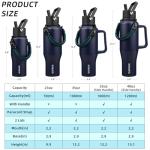 Navy Blue Insulated 35oz Water Bottle with Straw