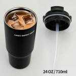 24 oz Stainless Steel Insulated Tumbler with Straw