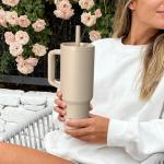 TILUCK 40 oz Insulated Tumbler with Handle