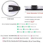 2 Pack of 20 Oz Tumbler Lids - Black