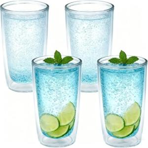 16 oz Unbreakable Double-Walled Insulated Tumblers - Set of 4