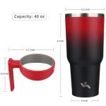 40 oz Mystic Moon Tumbler with Handle and Straws