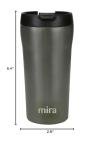 MIRA 12 oz Insulated Coffee Travel Mug - Gray