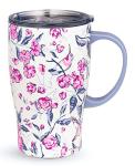 Vera Bradley 18oz Insulated Coffee Tumbler - Pink Floral