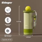 Brown 18 oz Insulated Tumbler with Straw