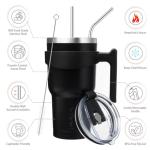 Black 30 oz Insulated Tumbler with Handle