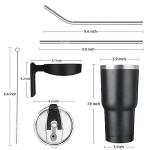 Black 30 oz Insulated Tumbler with Handle