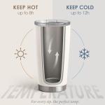 Beige 20oz Stainless Steel Insulated Travel Tumbler