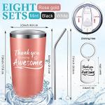16-Pack Thank You Tumblers with Lids and Straws