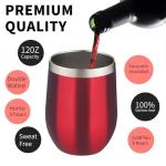 12oz Stemless Travel Tumblers with Lids - 4 Pack