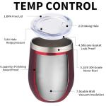 12oz Stemless Travel Tumblers with Lids - 4 Pack