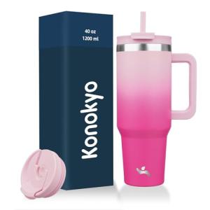 Konokyo 40 oz Cherry Blossom Tumbler with Handle