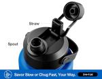 40 oz Insulated Water Bottle with Straw Lid