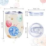 NymphFable 12oz Insulated Cat Wine Tumbler