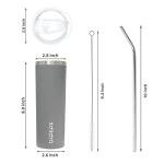 20 oz Gray Stainless Steel Skinny Tumbler